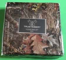 TRUE TIMBER LUXURY CAMOUFLAGED DESIGN 4 PC KING SIZE SHEET SET Bedding NIP