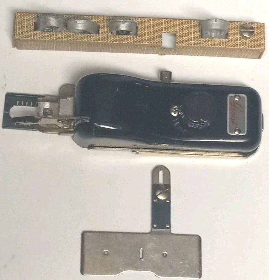 Greist Products Rotary Buttonholer with Instructions and Box, Vintage Antique