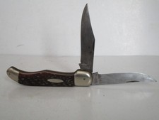 OLSEN SOLINGEN GERMANY JIG HANDLE 2 BLADED POCKET KNIFE