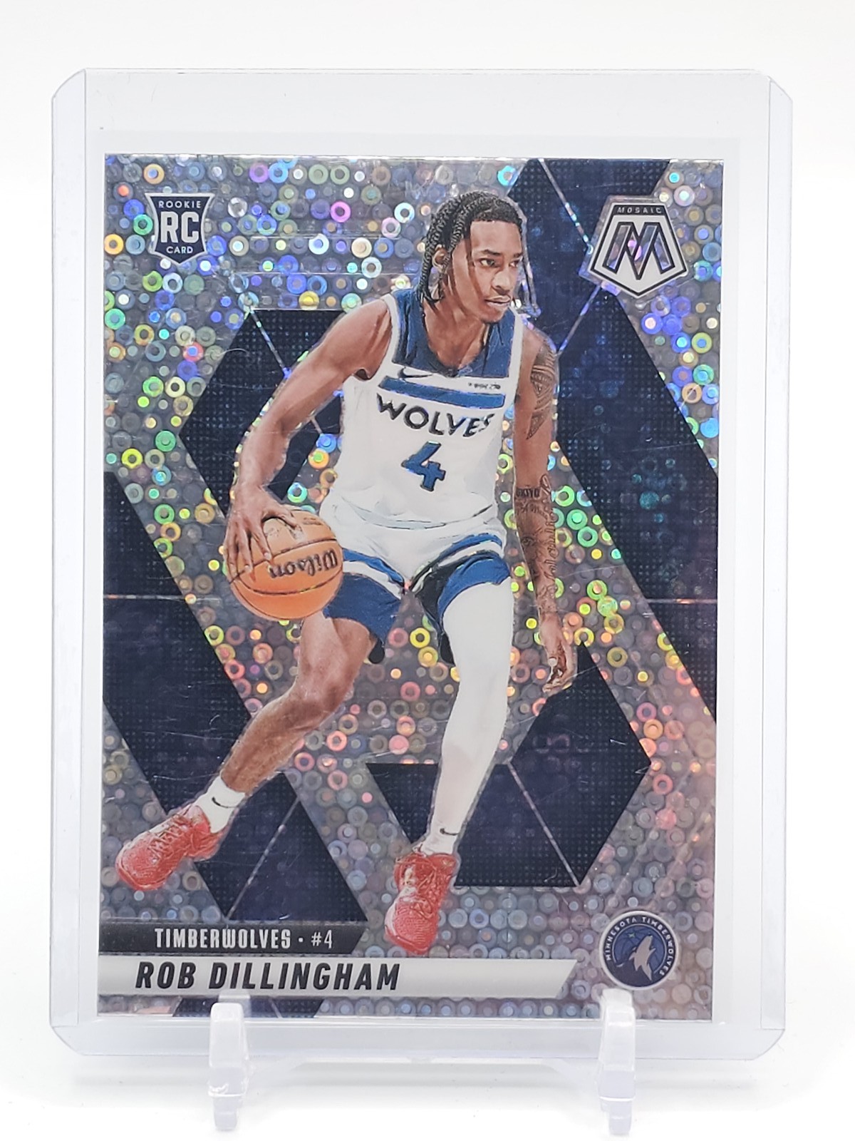 ROB DILLINGHAM 2024-25 MOSAIC ROOKIE FAST BREAK PRIZM #218 TIMBERWOLVES Q5722