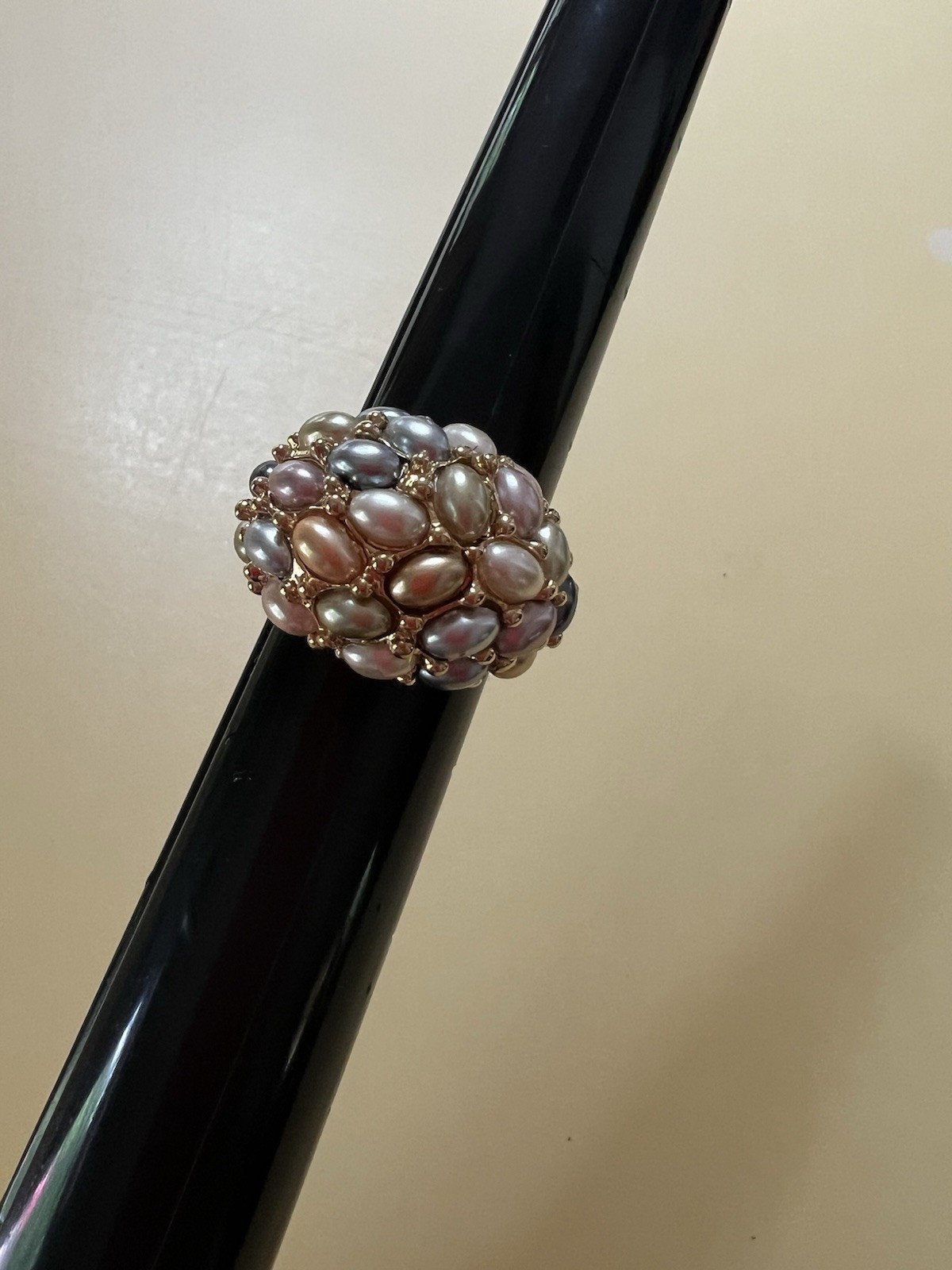 Kenneth Jay Lane Ring, Signed, Size 11, Gold Tone… - image 4