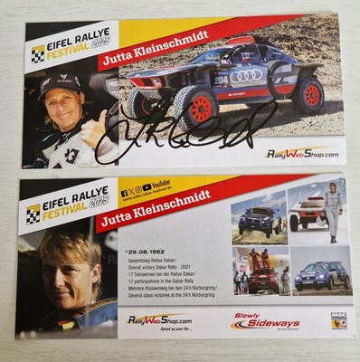 AK Audi e-tron Dakar Rallye Jutta Kleinschmidt Orginal Signiert