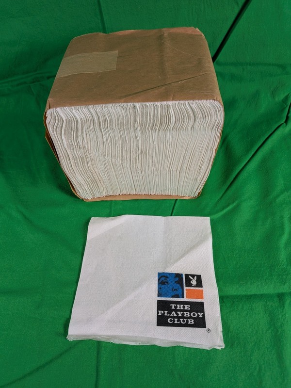 Vintage 1960s Playboy Club Cocktail Napkins (L Bundle) Rare Collectible Barware