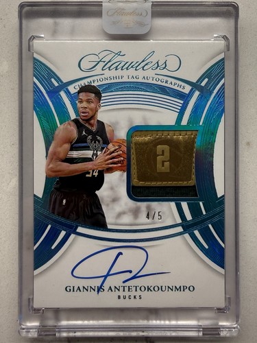 2024/25 Panini Flawless Giannis Antetokounmpo Championship Tag Auto Patch Sealed