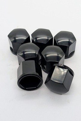 20 x HP Rallye Caps Schwarz Kappen Kunststoff 17mm passend Radschrauben 82728NEU
