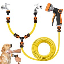 14Pc Dog Washing Hose Attachment - 9.84Ft Long Hose, 2 in 1 Hot  Cold Kitche...