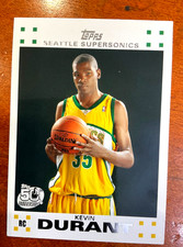 KEVIN DURANT 2007/08 TOPPS #2 RC ROOKIE CARD WHITE SEATTLE SUPERSONICS MINT SP. rookie card picture