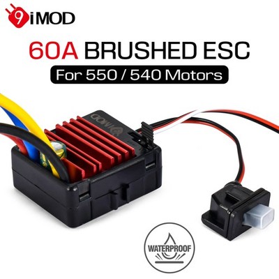 9IMOD 60A Brushed ESC IP65 Wasserdicht 5V/2A Für 1/10 RC Autos 550 540 Motoren