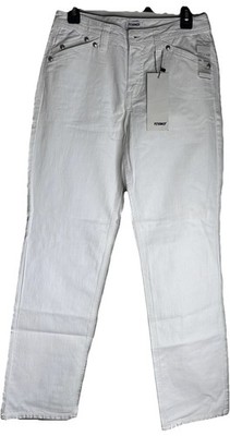 Y2K Stretch Slim Straight Leg Jeans Rosner Carrie_N White New Old Stock Size 6