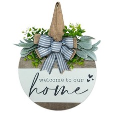 Welcome Sign for Front Door Wreath, Modern Rustic Farmhouse Decor, Wreaths for