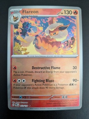 Flareon (Master Ball Pattern) Holo Rare SV: Prismatic Evolutions 013/131 NM