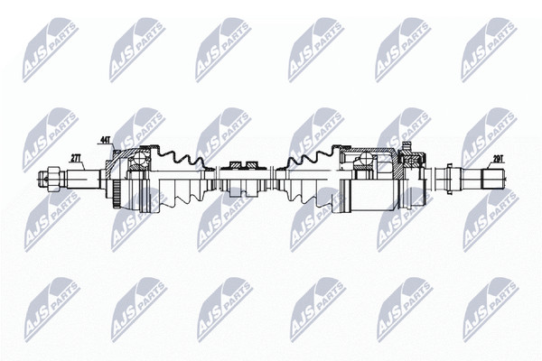 Antriebswelle NTY NPW-NS-157 FüR Nissan Primera P12 Hatchback Traveller WP12 Dci-image