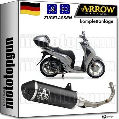 ARROW KOMPLETTANLAGE OP URBAN ALUMINIUM SCHWARZ HONDA SH 125 I 2017 17 2018 18