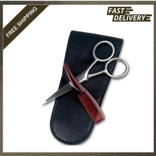 Mustache Grooming Kit with Precision Scissors and Comb Travel Set for Men Faces