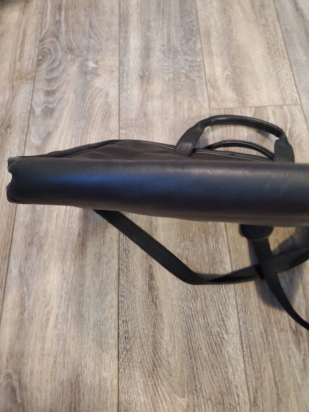 Black Leather Expandable Computer Bag/Briefcase H… - image 4