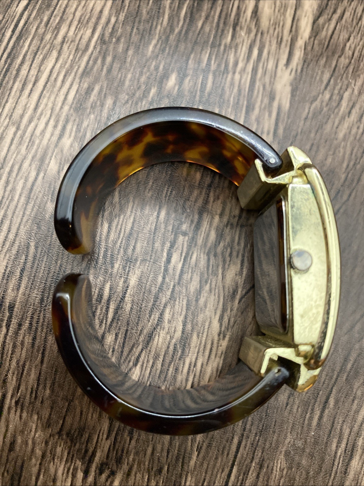 Studio TIME Watch Rectangular Face Gold Toned Sty… - image 4