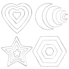 16 Pcs Metal Wreath FramesDIY Christmas WreathFloral FormWire Rings for Chris...