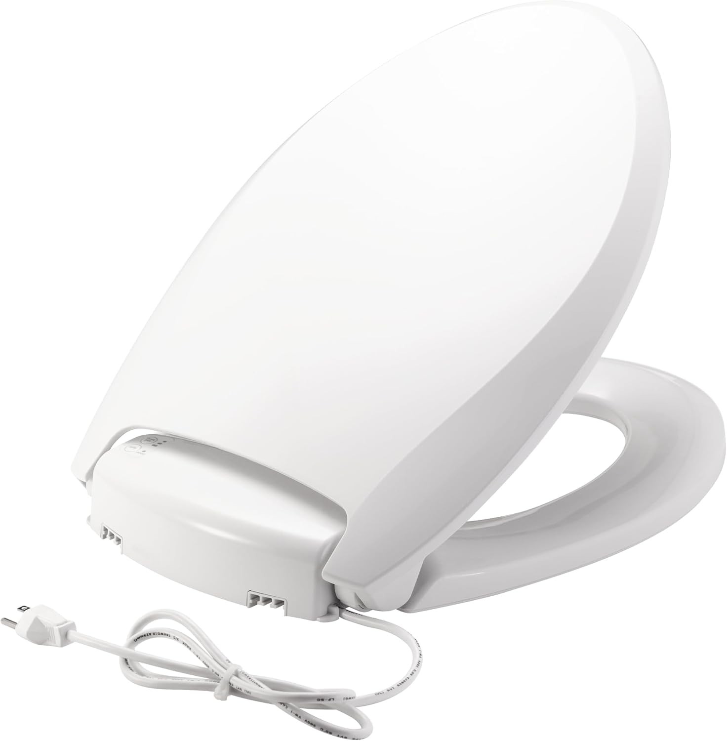 Heated Night Light Toilet Seat,Slow Close Adjustable Fit Lon