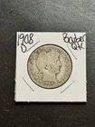 1908 D Barber Silver Quarter Good Better Date U.S. 25c Type Coin (Raw18325)