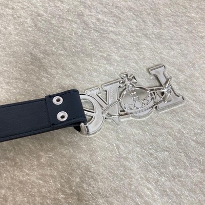 Vivienne Westwood Belt LOVE × Orb Black Total Length: 108cm Width