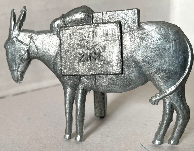Vintage Bunker Hill Co. Zinc Donkey
