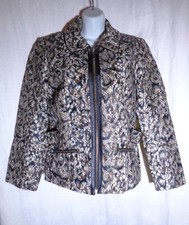Chico's jacket  sz 1 faux fur animal print