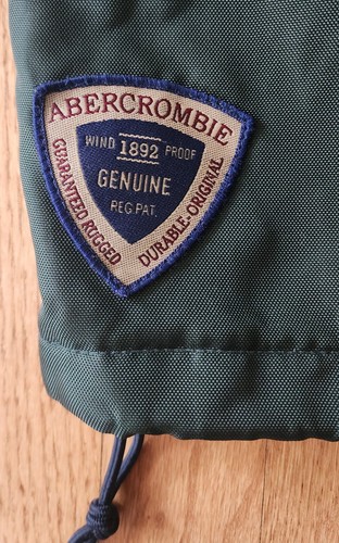 Chaqueta Pullover Vintage Abercrombie & Fitch Verde Con Capucha Anorak A Prueba de Viento - M - Imagen 3 de 4