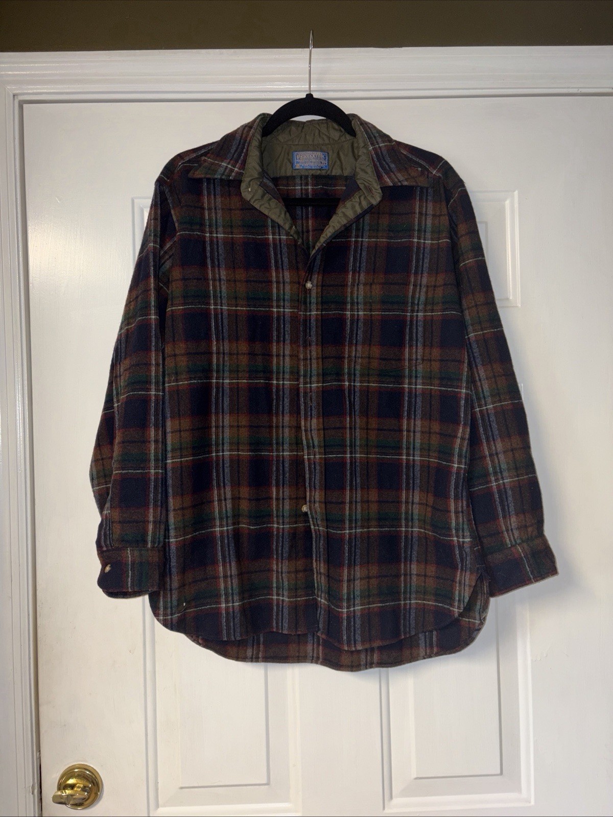 Pendleton Wool Button Down Flannel Shirt Plaid Sz… - image 1