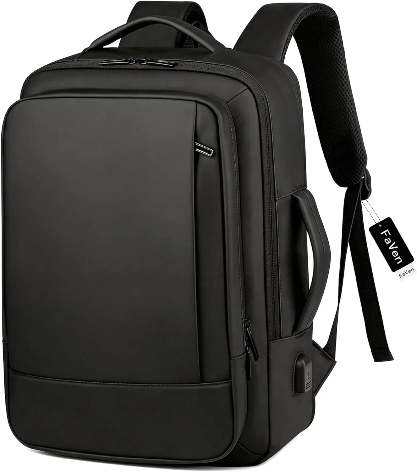 Faven Laptop Backpack, 15.6 Inch Waterproof Laptop Rucksack with USB Charging Po