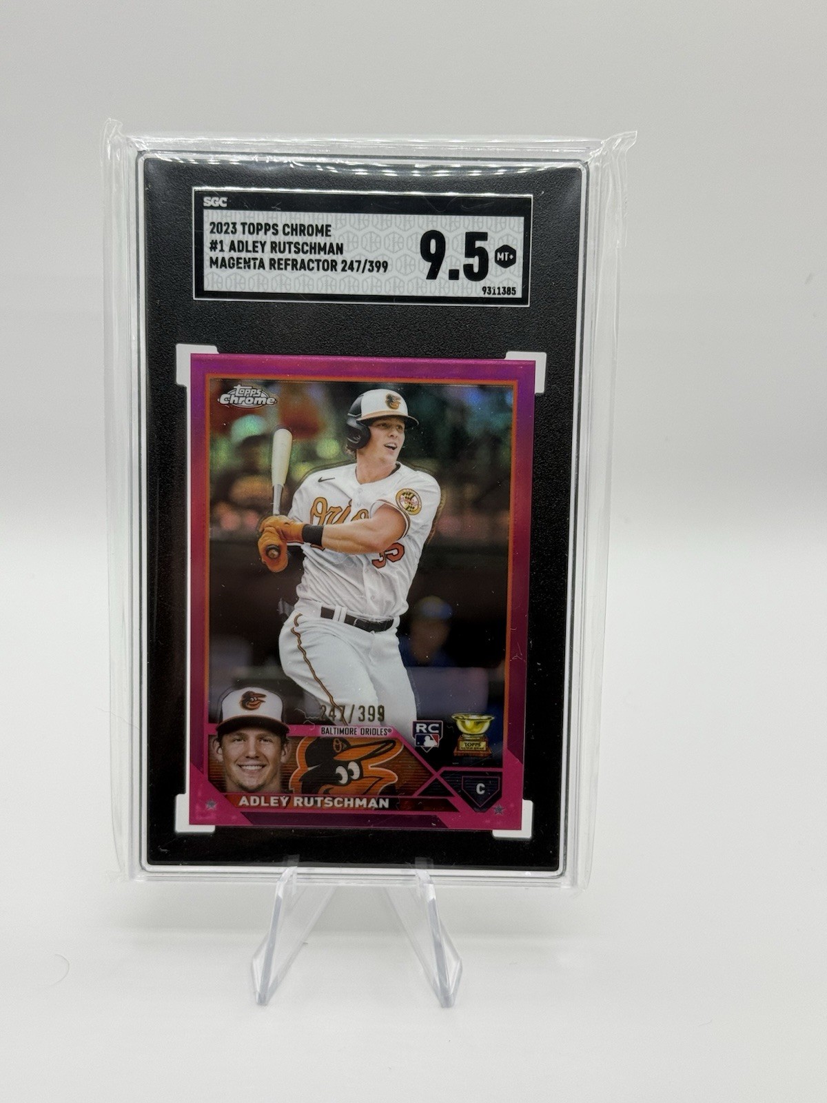 2023 Topps Chrome - Adley Rutschman #1 Magenta Refractor /399 (RC) SGC 9.5
