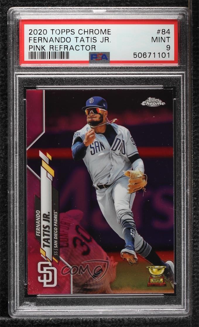 2020 Topps Chrome Pink Refractor Fernando Tatis Jr #84 PSA 9 MINT o7m
