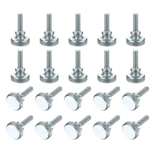M3 x 10mm 20Pcs Knurled Thumb Screws with Shoulder Grip Knobs for TV Monitor