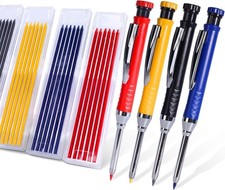 vofauiss 4 Pack Carpenter Pencil with Sharpener, Mechanical Pencils Set with ...