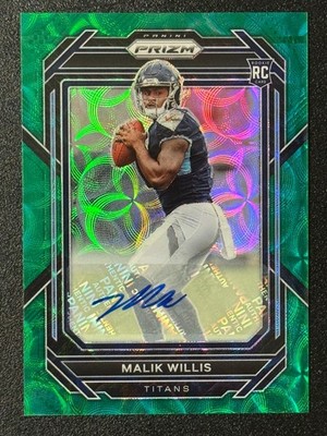 2022 Panini Prizm Malik Willis #303 RC Rookie Green Scope AUTO /75