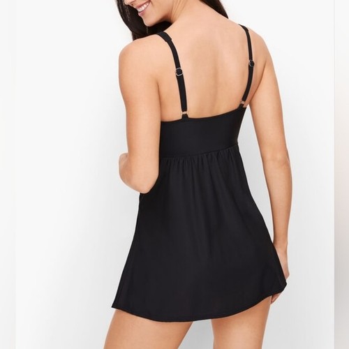 Miraclesuit x Talbots Sz 12 Sanibel Black Swim Dress Firm Control Modest UPF 50 - Picture 10 of 15