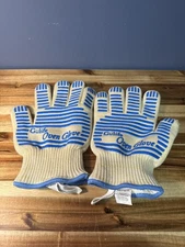 Gulife Oven Glove Heat Resistant Aramid BBQ Kitchen Gloves Pair Blue