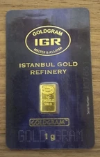 IGR 1 Gram Gold Bar - In Assay