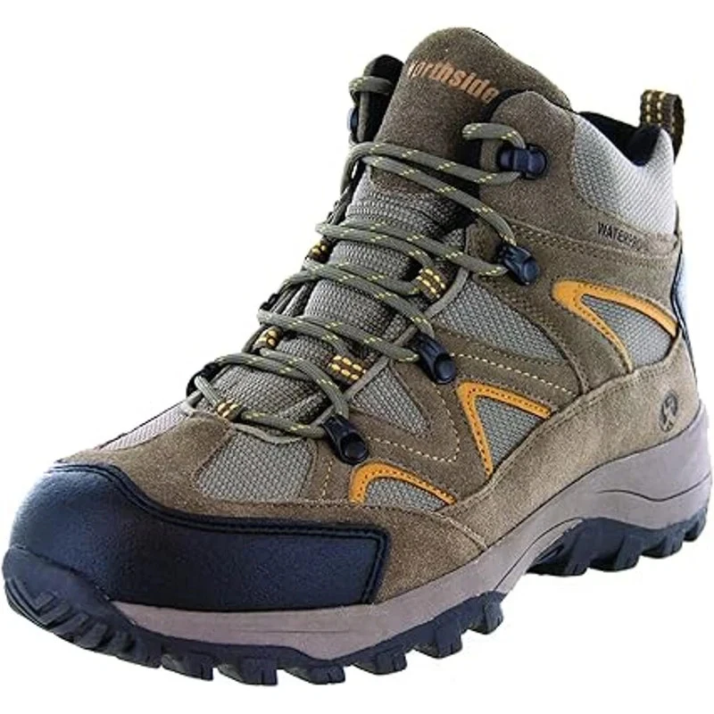 Northside Mens 10.5 Brown Orange Snohomish Leather Waterproof Mid Hiking Boots