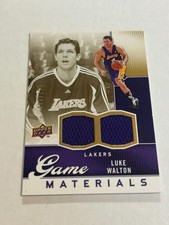 2009-10 Upper Deck Luke Walton7/150 Game Materials Jersey Dual Gold Lakers MS1