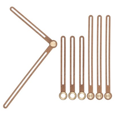 Clock Hands Kit, 4 Set Wooden Clock Hand Parts for 10 Inch Clock, D3