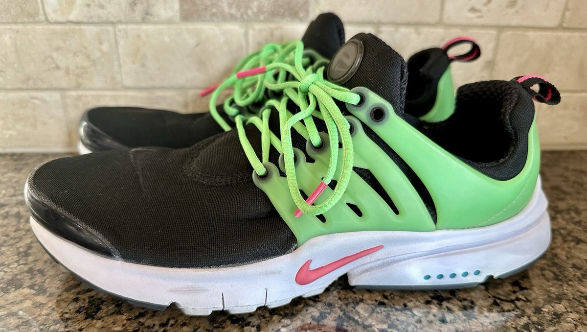 Nike Air Presto Black Green Running Shoes Youth Sz Women’s DJ5152 001