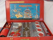 100% COMPLETE 1955 GILBERT ERECTOR SET/10 1/2 AMUSEMENT PARK SET/MINT CONDITION!