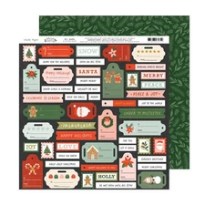 Crate Paper Holly Jolly Double-Sided Cardstock 12"X12"-#12 - 25 Pack