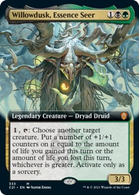 x1 Willowdusk, Essence Seer - Extended Art M MTG Commander 2021 M/NM, English