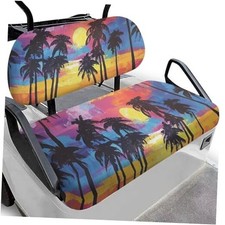 Golf Cart Seat Covers Anti-Fading Bench Seat Covers Kit Colorful Cloud Sunset-A