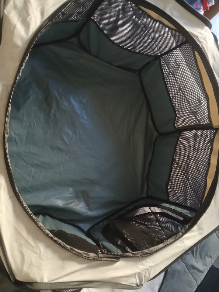 Cercadinho portátil dobrável exercício canil cães gatos interno/externo removível... - Imagem 2 de 4