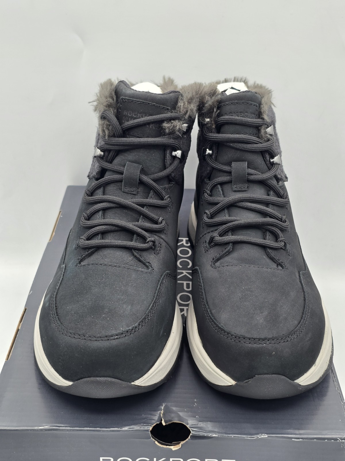 Rockport Women’s Pulse Tech Work Safety Boots – Black, Size 8M - RK778