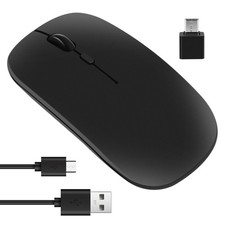 Souris Sans Fil Rechargeable, Souris Optique Ultra Silencieuse 2.4G avec Ré4424