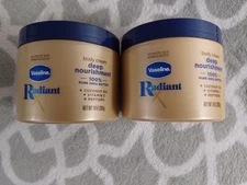 2x Vaseline Radiant X Deep Nourishment Body Cream 100% Pure Shea Butter