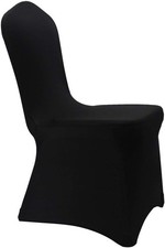 BEGOODTEX Flame Retardant Chair Covers Spandex Stretch Polyester Fabric Black